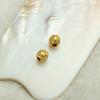 Color oro arena 7 mm cuentas talladas con agujero de amor diy accesorios de joyería hechos a mano pulsera hilo cuentas espaciadoras cuentas redondas material