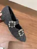 Zapatos de algodón para mujer con tacón grueso y forro polar, estilo francés 2025, punta cuadrada, hebilla de pedrería y metal, cálidos zapatos Mary Jane, mocasines