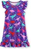 Pijama con Estampado 3D de Princesa para Niñas Transfronterizo Pijama de Unicornio Niñas Sirena Manga Voladora Bata de Noche para el Hogar