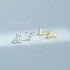 Pendientes de aguja de plata S925 para mujer, sencillos, combinables, con diseño de alce pequeño, de Navidad, de moda, 2023