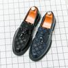 Otoño 2024 Zapatos de plataforma para hombre, tallas grandes, informales, de cuero, con cordones, bajos, con borlas Brock