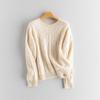 Suéter de Cachemira para Mujer 100% Cachemira Pura Suéter de Punto para Mujer Cuello Redondo Otoño e Invierno Nuevo Holgado de Punto Hueco Suéter Básico
