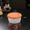 Contenedor redondo de plástico engrosado para alimentos, lonchera apta para microondas, lonchera calentable para oficinistas, con tapa, gran capacidad, al por mayor