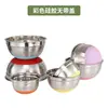 Directo del fabricante: tazón de ensalada de acero inoxidable, tazón batidor de huevos, tazón de cocina con fondo de silicona engrosado, tazón de ensalada, tazón para mezclar para hornear