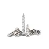 Tornillos Autorroscantes Cabeza Redonda Niquelados Acero al Carbono PA Phillips Cabeza de Panal Cola Puntiaguda Tornillos para Madera M1M2M4M5M6