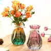Decoración de Jarrón de Flores para Sala de Estar, Decoración Creativa para el Hogar Estilo Europeo, Vidrio Transparente Plantas Verdes Hidropónicas, Arreglo Floral para Mesa