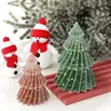 Molde de Resina de Cristal de Amapola Tira de Origami Árbol de Navidad Rayado Adorno de Velas Molde de Silicona de Yeso DIY