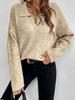 Europeu e Americano outono e inverno comércio exterior camisola feminina moda manga comprida gola POLO top Amazon transfronteiriço camisola de cor sólida mulheres