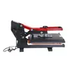 Máquina de prensa térmica plana LCD de alta voltagem estilo europeu, 38*38cm, para impressão por sublimação, transferência térmica e aplicação de strass em roupas