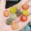 18*18mm Vidro Redondo Padrão Nuvem Dourada Retrô Acessórios para Joias DIY Pingente de Mão Material de Corda com Contas
