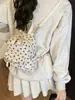 Mochila de Seersucker con Lazo para Mujer 2025 Nueva Moda Pequeña Bolso de Mano para Escuela Verano Más Fácil de Combinar Mochila Floral
