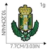 Estoque de Fábrica Selo Verde Etiqueta de Tecido Feita à Mão Bordado com Fio Dourado e Prateado Selo de Coroa Roupas Bolsas Bordado de Alta Qualidade