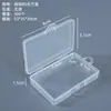 Caja rectangular de plástico transparente con gancho y tapa para piezas de joyería, empaque de equipo de pesca, caja de exhibición de ferretería, caja plana de plástico