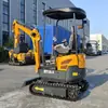 Exportado a los Estados Unidos Excavadora Pequeña Agrícola Haituo Ht18, Máquina Multifuncional Todo en Uno de Trituración y Excavación con Orugas