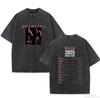 Camiseta de Algodón Lavado Deadline 2025 World Tour Camiseta