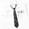 Corbata Jk Borgoña para Mujer, Estilo Japonés, Rayas, Fácil de Usar, para Fotos de Graduación, Toga de Licenciatura, Accesorio de Uniforme Escolar