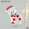 Nuevo Colgante de Plástico en Polvo Pegajoso Rojo Rojo y Blanco Colores en Polvo Colgante de Dibujos Animados Decoración para Colgar en Árbol de Navidad Ventana Stock Listo