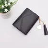 Billetera Corta 2026 para Estudiantes Mujeres, Monedero con Borla en Forma de Corazón Estilo Coreano, Mini Billetera Plegable Multifuncional Fresca