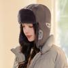 Gorro de invierno para mujer, forrado de vellón, grueso, cálido, para coche eléctrico, ciclismo al aire libre, protección auditiva, resistente al viento y al frío, gorro Lei Feng del noreste para hombre.