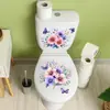 Va-M342 Flores y Hojas Acuarela Pegatinas Decorativas para Dormitorio Baño Inodoro Pegatinas de Embellecimiento Autoadhesivas Venta al por Mayor Exportación