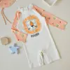 Trajes de Banho Infantis Personalizados com Estampas de Desenho para Meninas e Meninos, Fofos Trajes de Banho Peça Única de Manga Longa com Estampas no Atacado