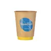 Tazas de Café Estilo Nuevo, Vasos Desechables para Café, Vasos de Papel para Té de Leche, Empaques para Bebidas Calientes para Llevar con Tapas, Uso Comercial con Impresión de Logo