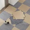 Alfombra Autoadhesiva sin Pegamento para Oficina, Dormitorio, Sala de Estar, Cama para Gatear Mascotas, Cobertura Total Cuadrada Antideslizante, Alfombrilla de Piso de Empalme, Terciopelo