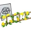 Flor Artificial 9 Cabezas Enredadera de Rosas Flor de Seda Enredadera Tubo de Aire Acondicionado Arco de Boda Decoración Flor Enredadera de Rosas
