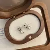 Pendientes Retro Europeos y Americanos de Tendencia en Xiaohongshu para Mujer, Pendientes de Lujo de Nicho con Circonita, Accesorios para Orejas Modernos y Únicos