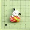 Dibujos animados brillantes festivos animales pequeños hechos a mano DIY pegamento de crema accesorios de resina pegatina para refrigerador material para horquillas y joyería paquete