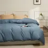Algodón de fibra larga de Xinjiang, sábanas lisas de color sólido de algodón puro para cama individual y doble, fundas de edredón, sábanas ajustadas de algodón de una sola pieza y fundas de almohada al por mayor