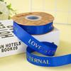 2.5cm AMOR Letra Bronceada Hilo Flor Cinta de Empaque Corazón Cinta Inglesa Cálida Floración Flor Material Flor Cinta