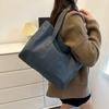 Bolso Tote Retro de Cuero Suave Simple Versátil Moda Bolso de Hombro Transfronterizo Lujo Ligero Alta Calidad Gran Capacidad Bolso de Mano para Viajes