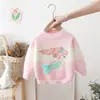 Suéter Infantil Transfronterizo Lana de Visón Nuevo Estilo Otoño e Invierno 2025 Bebé Cuello Redondo Sirena de Dibujos Animados Camiseta Base de Punto para Niñas