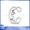 Pandora 925 cobre branco banhado a prata 2022 Dia das Mães novo anel diy acessórios mm anel de amor duplo para mulheres