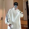 Sudadera Funcional Avanzada con Cuello Alto para Hombre Forrada de Polar Otoño e Invierno Talla Grande Algodón Terciopelo Zorro Plateado Pesada Holgada Top Base