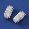 Suministro Directo de Fábrica Pendientes Cuadrados Super Brillantes con Microincrustaciones de Diamante para Mujer Pendientes de Aro para Oreja Ligeros de Lujo de Venta Caliente Transfronteriza Europea y Americana Pendientes de Moda