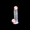 Venta Caliente Rusa Pene Transparente de Simulación Pene Falso Herramienta Femenina Caballo Grande Carne Blanda Pene Falso Juguete Realista