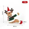 Nuevos Clips para Cortinas de Papá Noel y Muñeco de Nieve con Velcro, Soportes de Cortina Navideños Tejidos Rojos y Verdes, Decoraciones para el Hogar