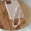 Cordão para Celular Boêmio Europeu e Americano com Contas de Arroz Pérola Artificial Concha Natural Pentagrama Letra Corrente para Celular