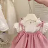 Vestido novo de verão para meninas 2025 estilo western doce manga borboleta princesa saia infantil camisa baby doll