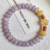 Contas de ábaco de creme de memória rosa natural, pulseira de raiz de bodhi, círculo único, pulseira de prato masculino e feminino, pulseira de jogo em volta do dedo, contas de cordão de prato macio, atacado