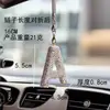Lazo de letra arcilla accesorios para el interior del coche colgante damas pedrería coche colgante colgante de espejo retrovisor