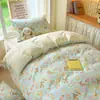 Juego de seis piezas de ropa de cama de algodón puro para dormitorio de estudiante universitario, modelo nuevo 2026, funda de edredón, sábana, funda de almohada, juego de algodón completo, relleno de edredón, protector de colchón