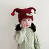 Touca de tricô infantil para outono e inverno, quente e resistente ao frio, com apliques decorativos, adequada para meninos e meninas
