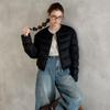 Chamarra acolchada estilo puffer muy esponjosa con 90% de plumón de pato blanco para mujer, estilo corto, Moda Invierno 2026, Talla Petite