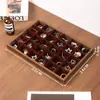Bandeja Expositora de Joias Cor de Noz para Anéis, Colares, Pulseiras, Brincos e Acessórios; Expositores para Barracas de Feira Noturna