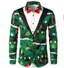 Otoño 2026 Nuevo Estación Independiente de Amazon Camisa de Manga Larga de Moda Camisa Navideña Impresa en 3D Ropa para Hombre