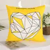 Funda de cojín estilo nórdico Amazon con patrón abstracto simple, diseño de cojín estampado en lino, para sofá del hogar