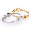 Pulsera de moda coreana con flecha redonda de acero de titanio, personalidad simple para mujer, pulsera de acero inoxidable, joyería al por mayor HL051